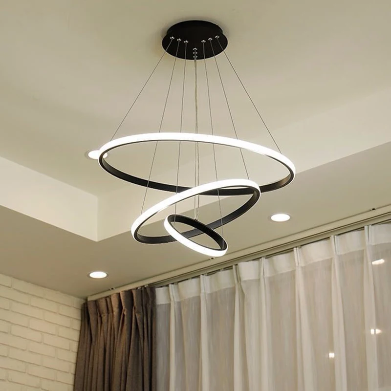 Nice Quality Down Circle LED Modern Chandeliers Lighting Living Room Gold Ring Chandeliers Pendant Lights Decorative LED Pendant - Image 3