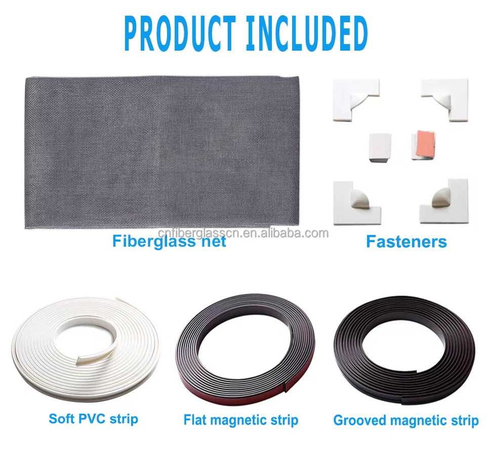 Magnetic Window Screen DIY Screening Mesh Magnetic Insect Screen Window Folding Mosquito Nets Portable Pleated Bugs Net
