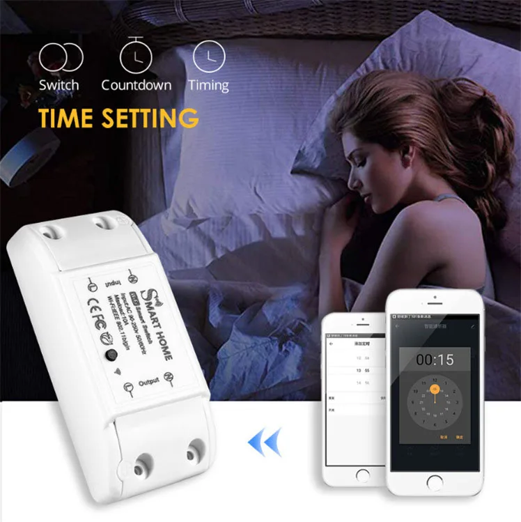 Tuya Smart WiFi Switch with APP Remote Control & Timer Wireless 10A Voice Control Smart Phone Accessory