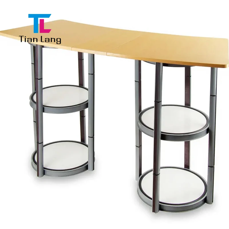 天朗 折りたたみ式プロモーション スパイラルツイスター タワーカウンターディスプレイ 展示会用ショーケース