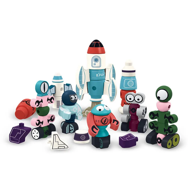 
Магнитные роботы, набор магнитных блоков для детей с коробкой для хранения, складные роботы, игрушечный стержень, развивающий игровой набор для мальчиков и девочек 