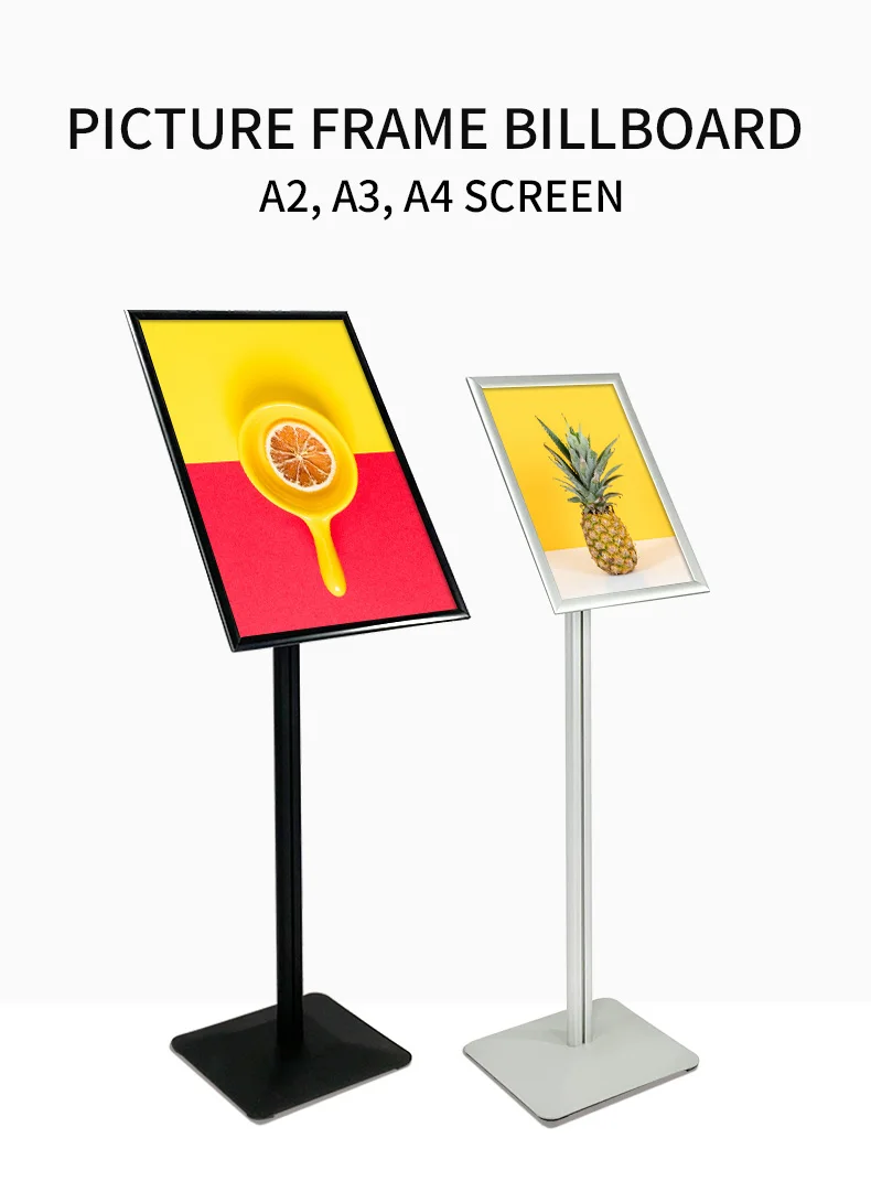 Wholesale high quality adjustable a2 a3 narrow side paper holder poster display stand