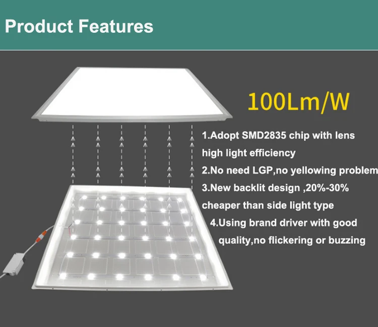 Commercial Led Lighting 60x120 Led Panel Light Dimmable Led 5000k Led ...