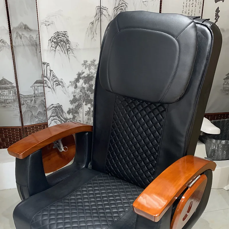 Luxury Professional Leather+high Density Sponge Salon Store China Chairs Gold Green Massage Nail Spa Chair Pedicure