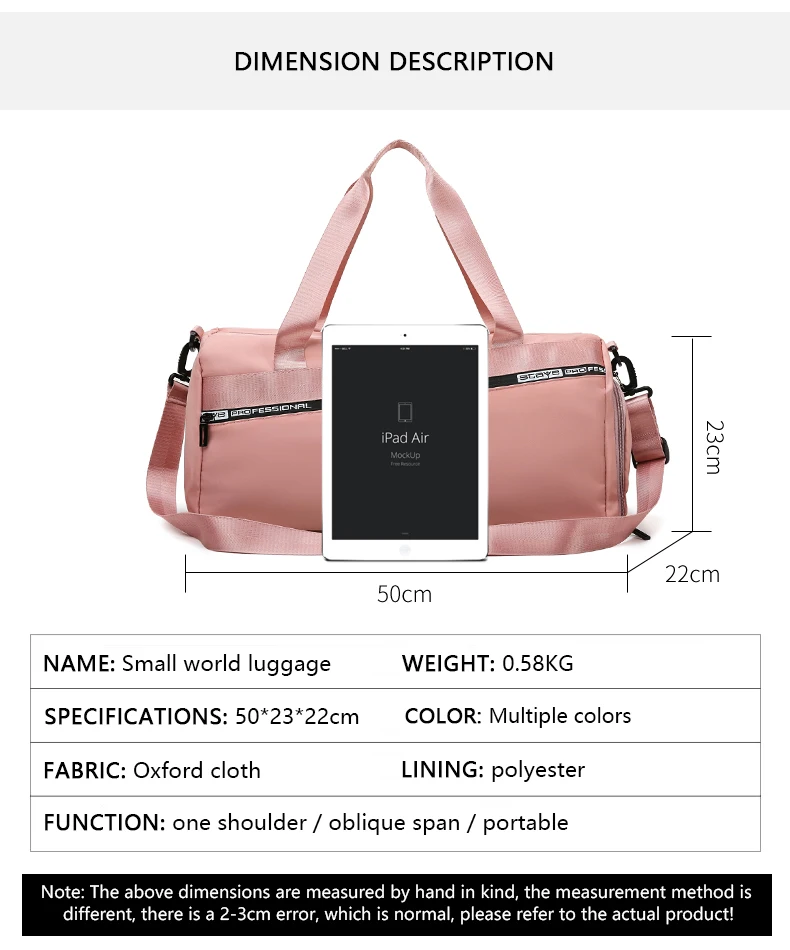 Women handbag nylon new luggage bags for women crossbody casual ladies fashion shoulder bag men's travel bag