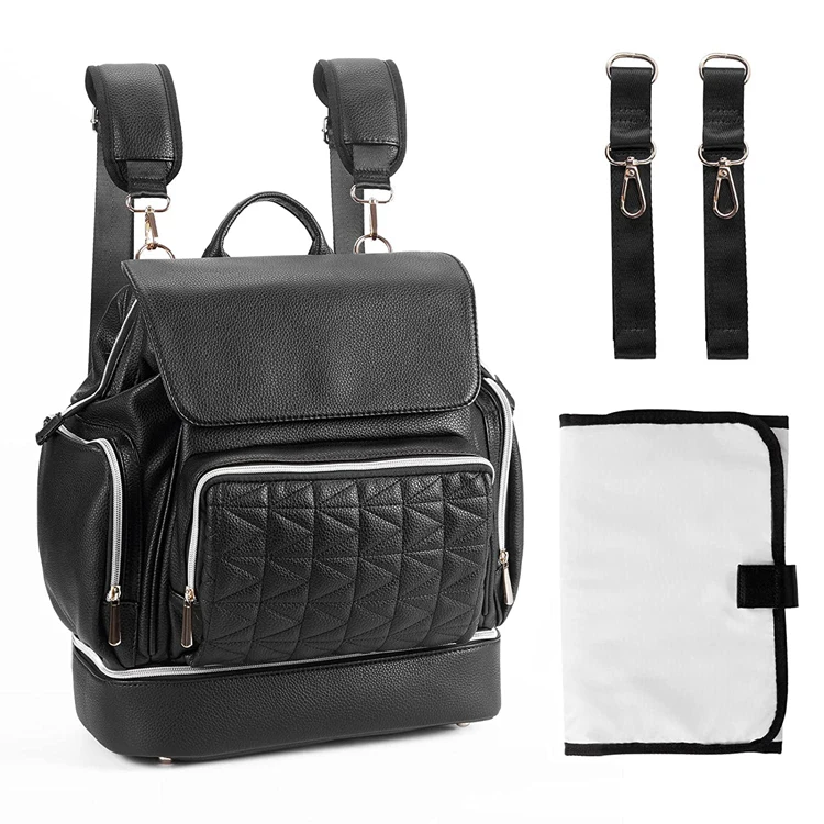 Новое поступление, водонепроницаемый дорожный рюкзак из искусственной кожи для пеленок, коричневые рюкзаки для мамы с пеленальной подушкой