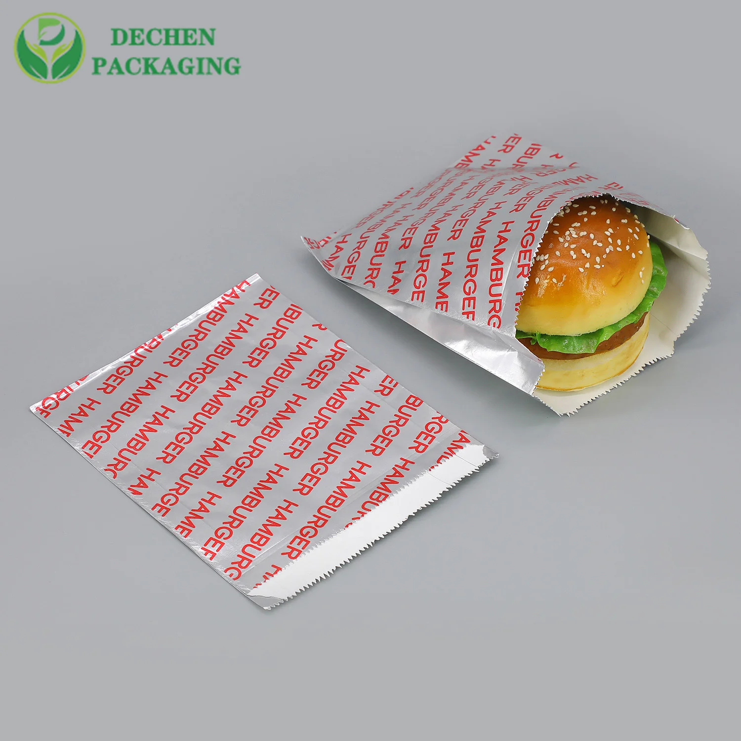 Sacs en aluminium d'aile pour griller le sac d'hamburger d'aluminium
