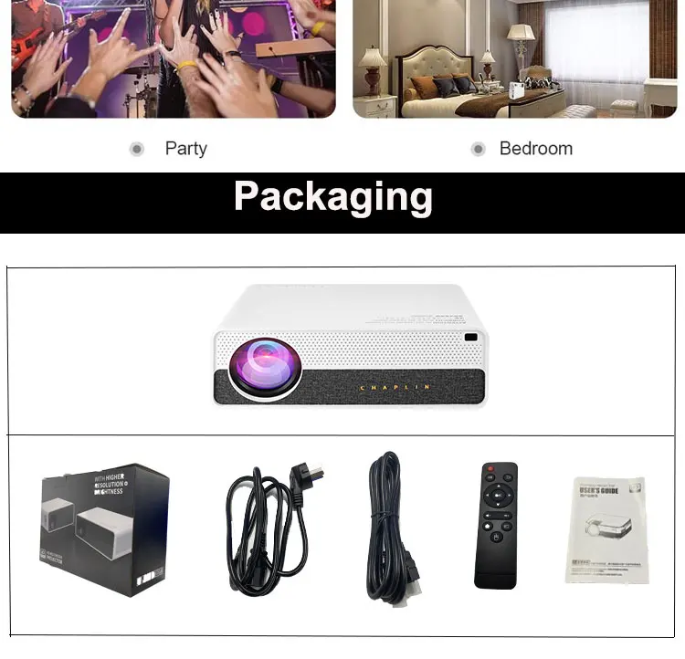 PEO015 4K Projector Home Theater Portable Android Mini Smart Projector ($20 Extra For Android)