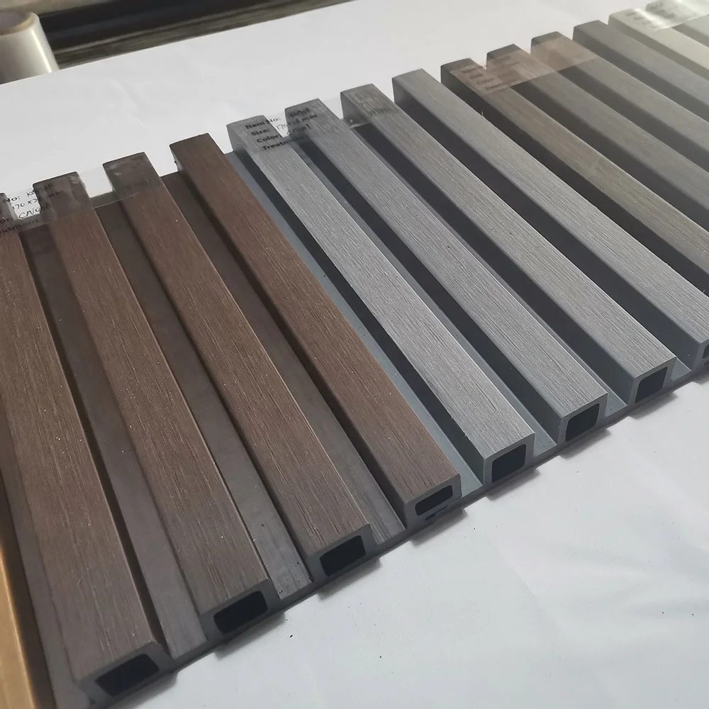 Modern Louvers Type facade wall cladding Board Capped Wpc Exterior Wall Panels Wood Plastic Composite Wall Covering