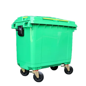 660 liter plastic garbage bin industrial trash can pedal waste bin