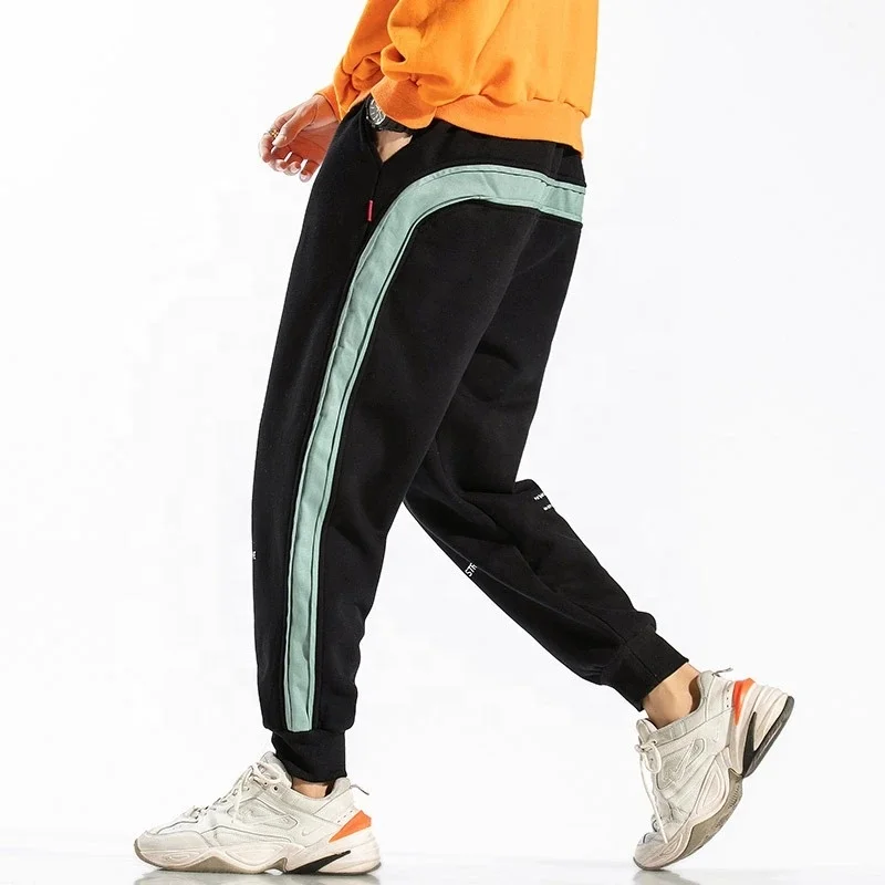OEM Side Striped Sweatpants Men 2021 Brand New Jogger Pants Men Fashion Streetwear Hip Hop Trousers Male Loose Fit Harem Pants