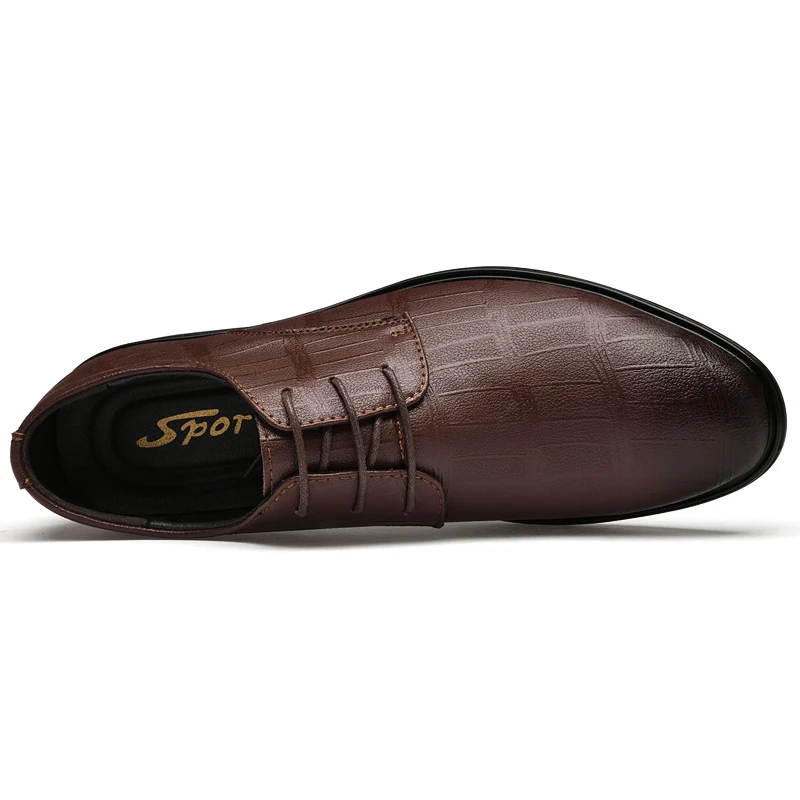 Mens Oxford Dress Shoes Factory Price Luxury New Italian Stylish Handmade Office Genuine Leather Dress Shoes