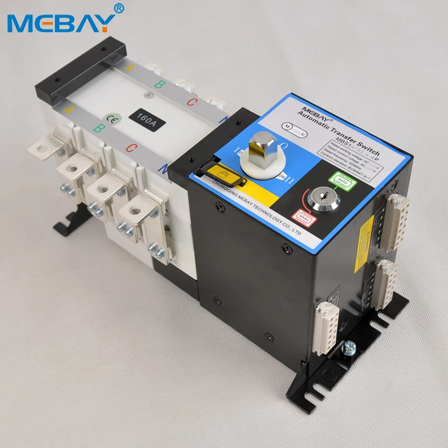 ATS 160A Automatic Generator Transfer Switch Dual Power Changeover Switch 160A 4 Pole MBSI-160GA