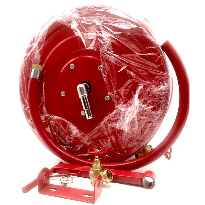 Manufacture EN671/EN694 25mm Manual Swing High Pressure 1.2Mpa Fire Fighting Equipment 1inch  30m Brass Fire Hose Reel Cabinet