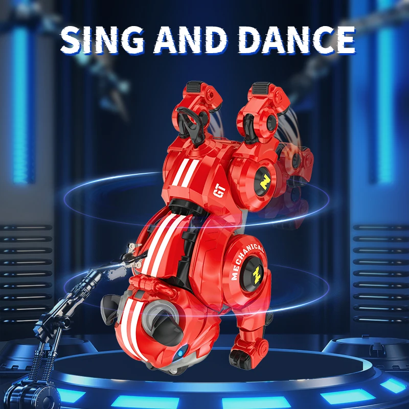 Global Funhood Remote Control Robot Dog Bulldog Toy with Touch Function Touch Control Rc Dog Robots Toys for Kids Mini Pet Dog