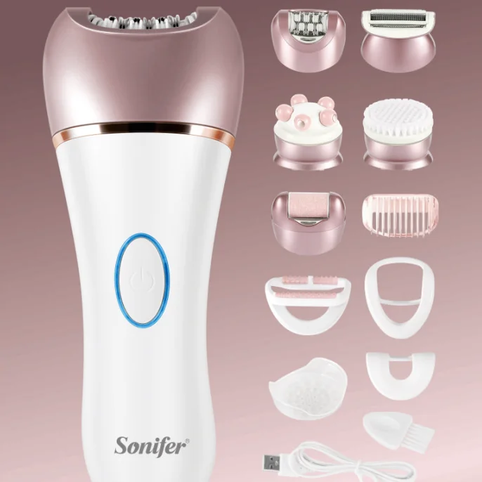 Sonifer SF-9565 new home Источник питания: 2 элемента питания скорость многофункциональный водонепроницаемый светодиодный перезаряжаемый женский удаление волос бытовая техника