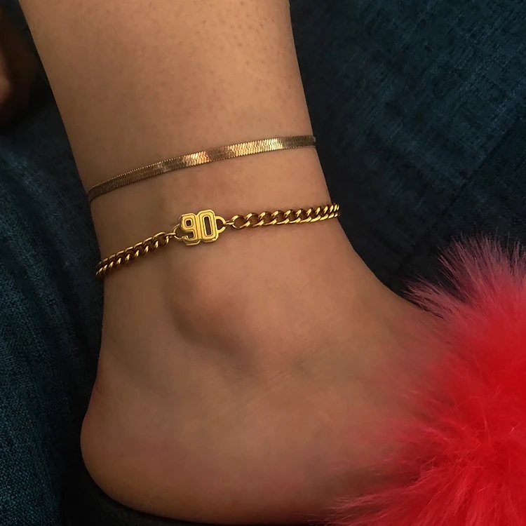 Wholesale Double Layer Foot Non Tarnish Free Waterproof Fine Jewelry