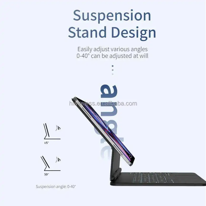 Magic Keyboard With 360 Degree Rotating Keyboard Case for iPad Pro 11 10.9 12.9 Inch Bluetooths Keyboard Case