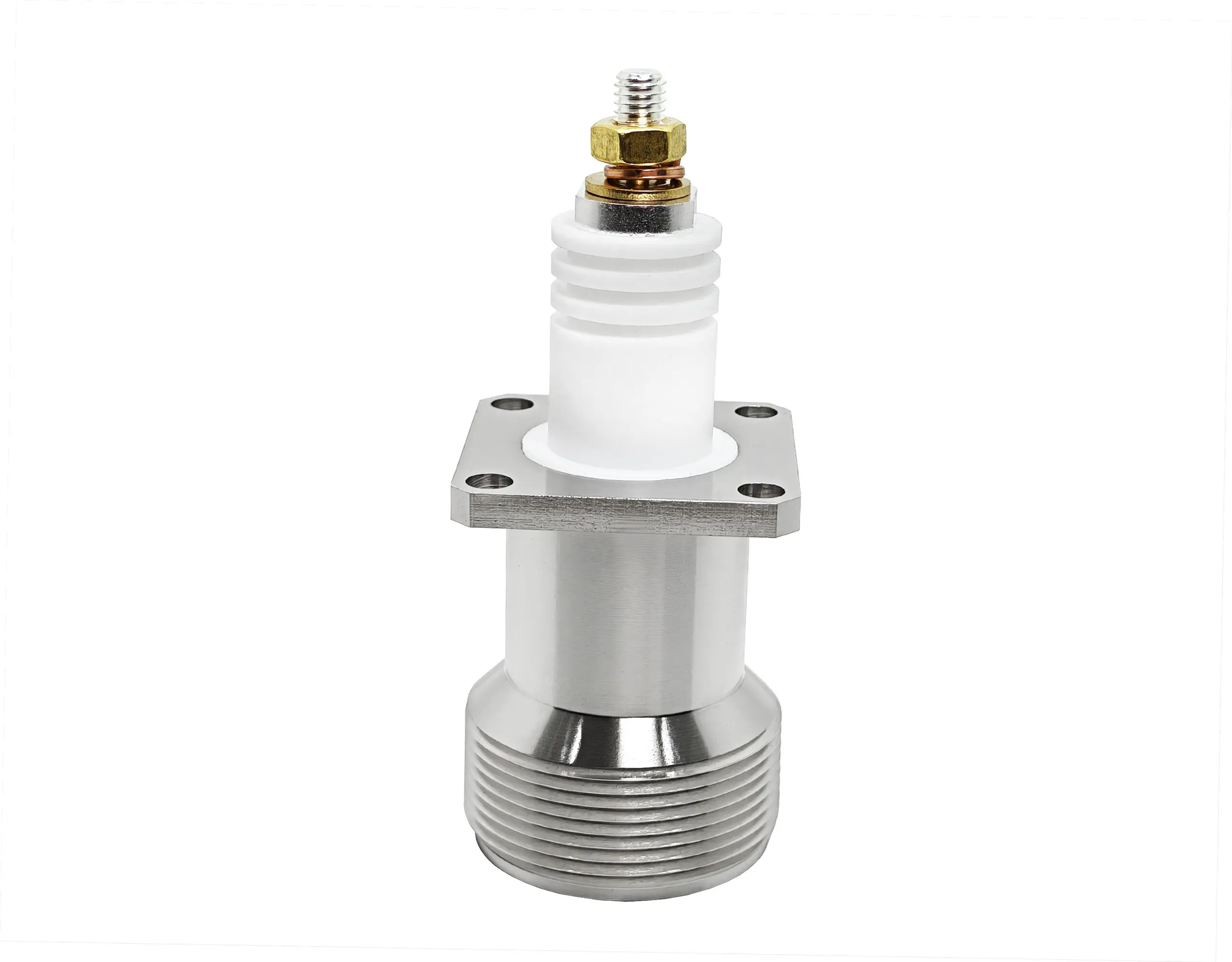 RF Connector 50 Ohm LC Female Jack High Voltage 4 Hole Flange  for Panel Mounting Terminal