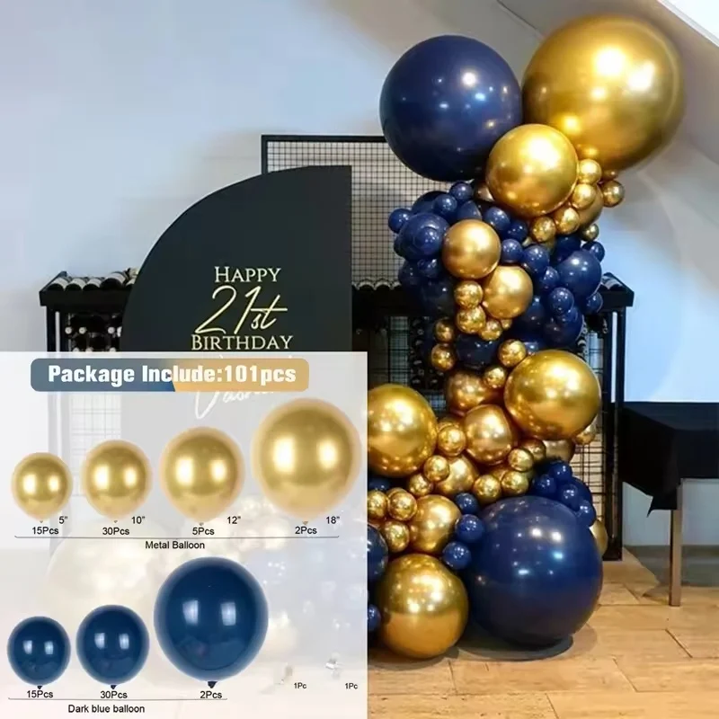 Wholesale Custom Black Gold Balloon Set Holiday Party Birthday Wedding Decoration Balloon Garland Arch Halloween Mother's Day
