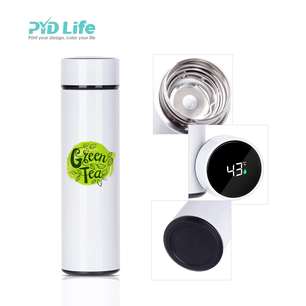 450 ml Sublimation Smart Stainless Steel Vacuum Flask with LED