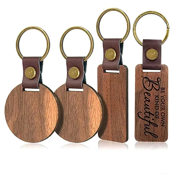 Wooden Keyholder Schlusselanhanger Holz Sublimation Blank Keychain In
