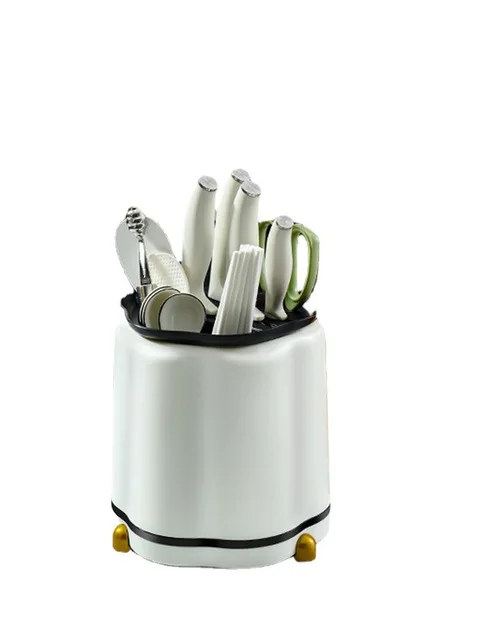 Fenteer Messerblock Ohne Messer - Grauer Küchenorganizer 22,4x12,1x20,3 Cm