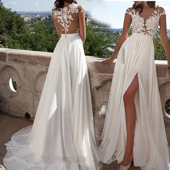 Glitter Wedding Dresses Puff Sleeve Appliques Lace 3D Flowers off Shoulder Tulle Boho Bride Gown 2021 vestidos de novia