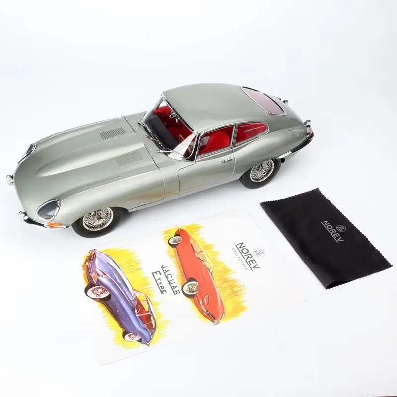 Norev 1:12 Grey Metallic Jaguar E-Type Car Model for Collection
