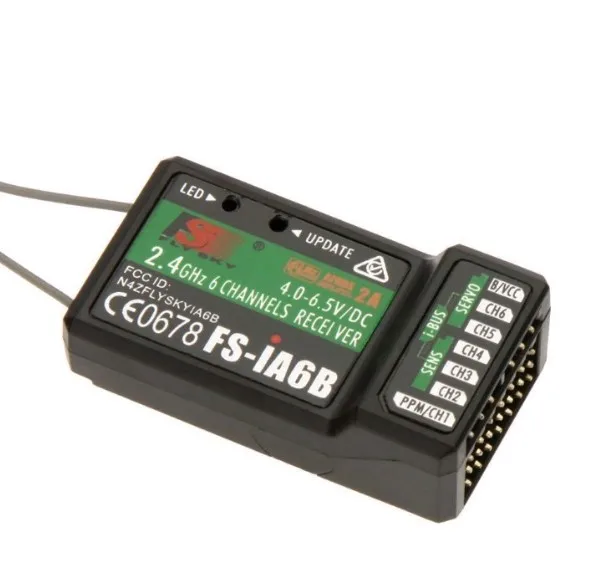 Flysky FS-IA6b Remote Control Ia6b Receiver 2.4G 6 Channel FLY SKY Plastic for Flysky Fs I6 Transmitter DIY FPV RC Airplane