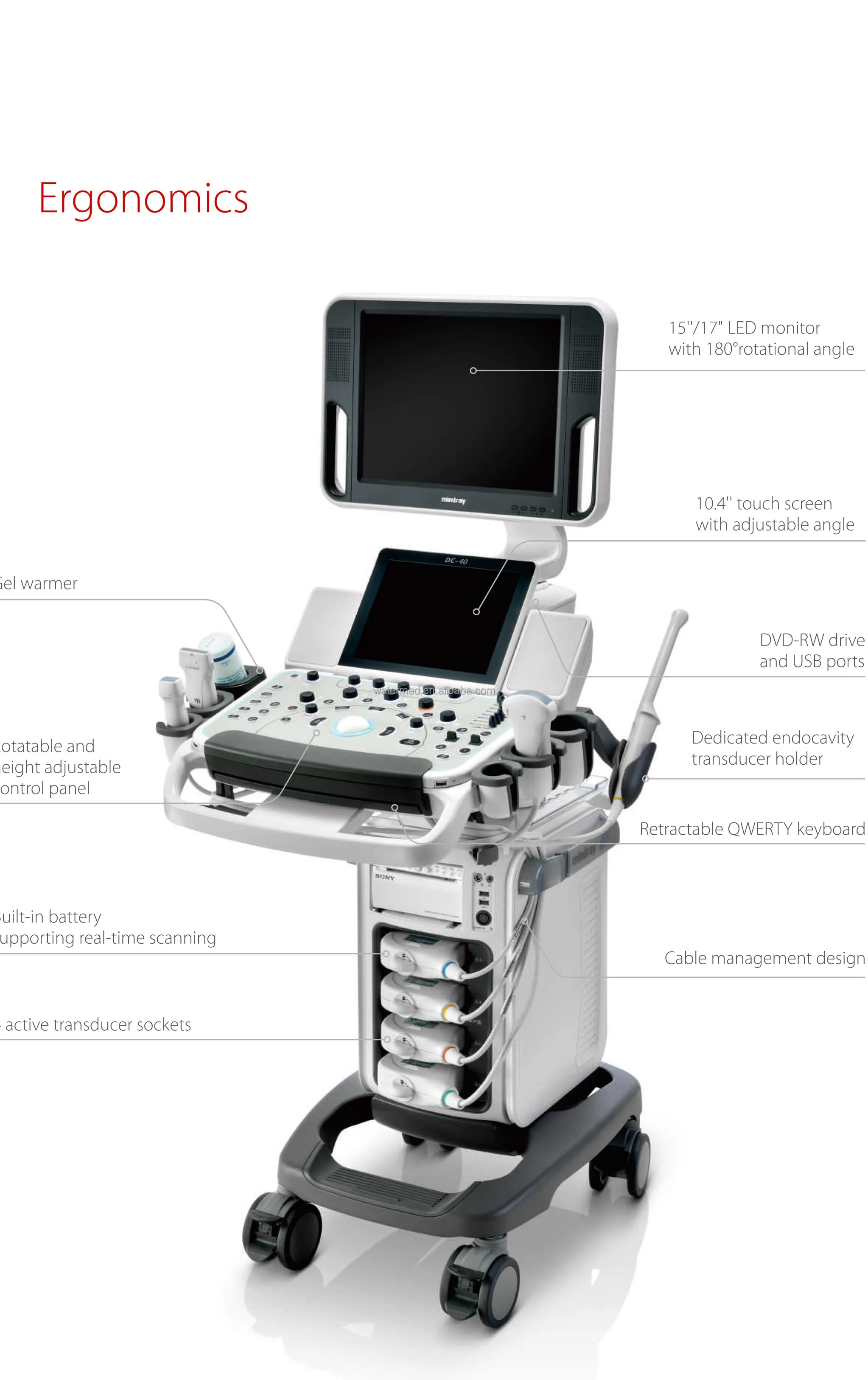 Available Mindray 4d Ultrasound Dc-40 Mindray Trolley - Buy Mindray Usg ...