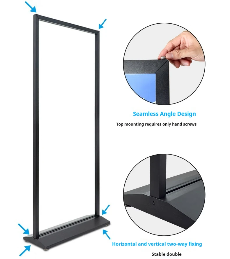 Floor Standing Sign Holder Poster Stand for Store Display Outdoor Exhibition and Show Pedestal Sign Stand
