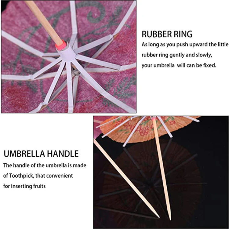Newell Wholesale Disposable Decorative Creative Paper Cocktail Umbrella