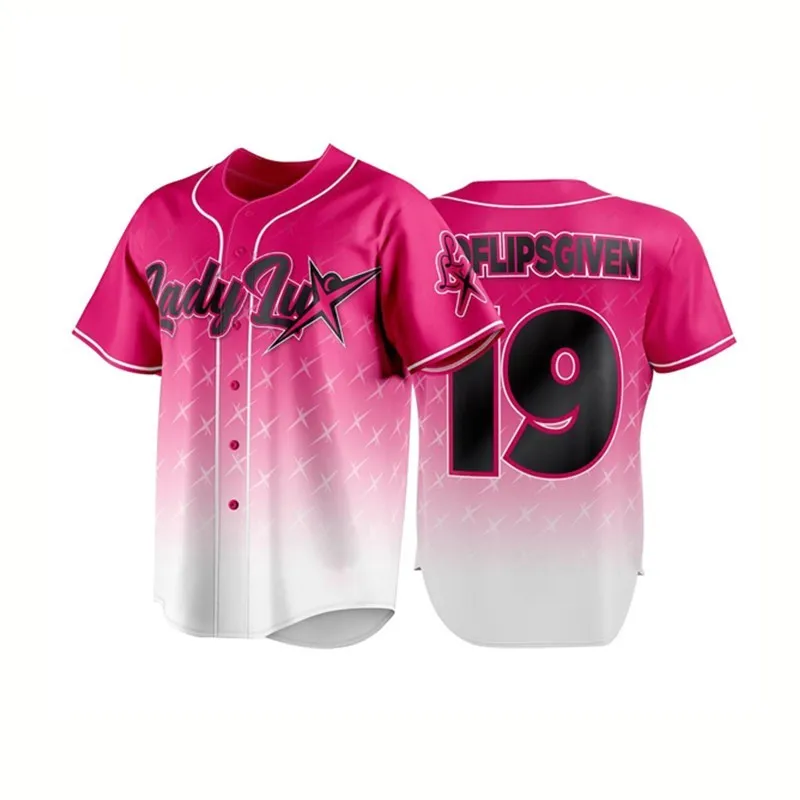 Source Fast delivery Custom Printing v neck hot pink baseball