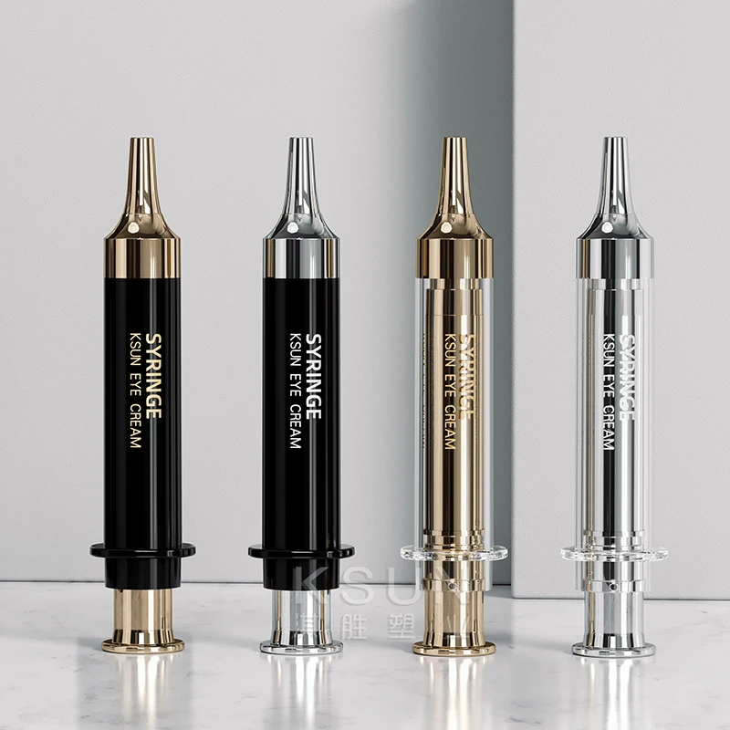 10ml Cosmetic Syringe Shaped PS Material Serum Syringe Bottle for Eye Cream Injection Tube Bottle Cosmetic Syringe Bottle