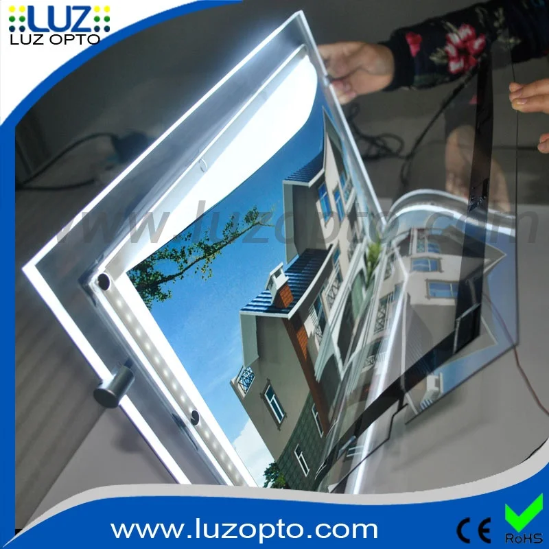 LED クリスタルライトパネル 1点 シングルサイドまたはダブルサイドクリスタルライトLEDパネル、A0 A1