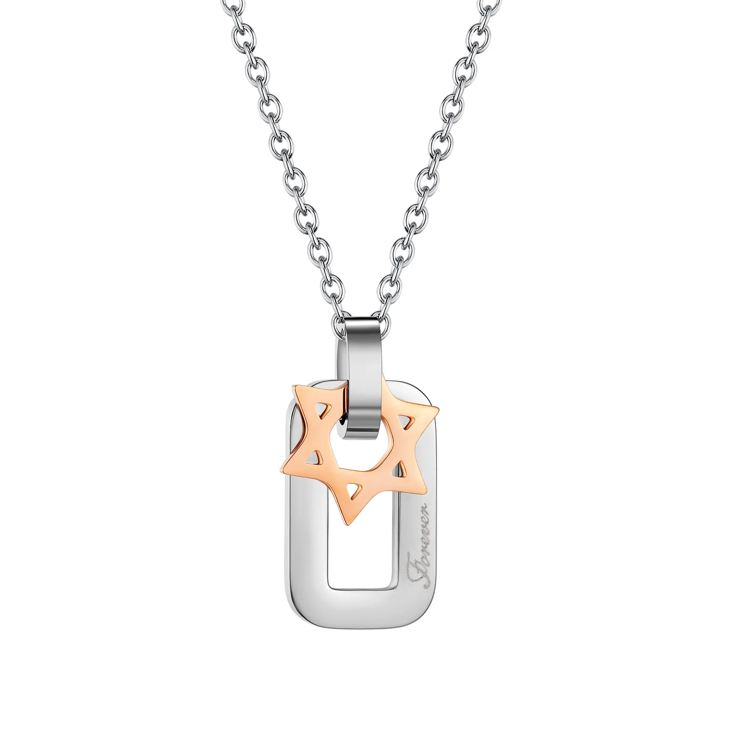Stainless Steel Square Necklace 