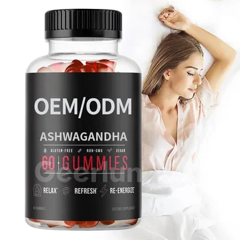 ODM OEM Calming Gummies for Adults Stress Relief and Sleep Aid Gummy Candy Improve Memory Ashwagandha Gummies