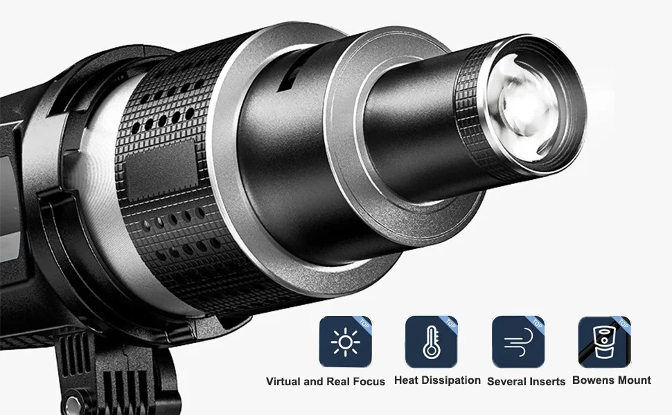 Bowens Mount Flash Snoot Conical Lens - Yiscaxia Light Kit