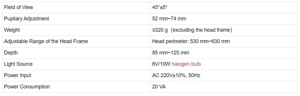 Indirect Ophthalmoscope Binocular Ophthalmoscope Wireless And Rechargeable YZ25B