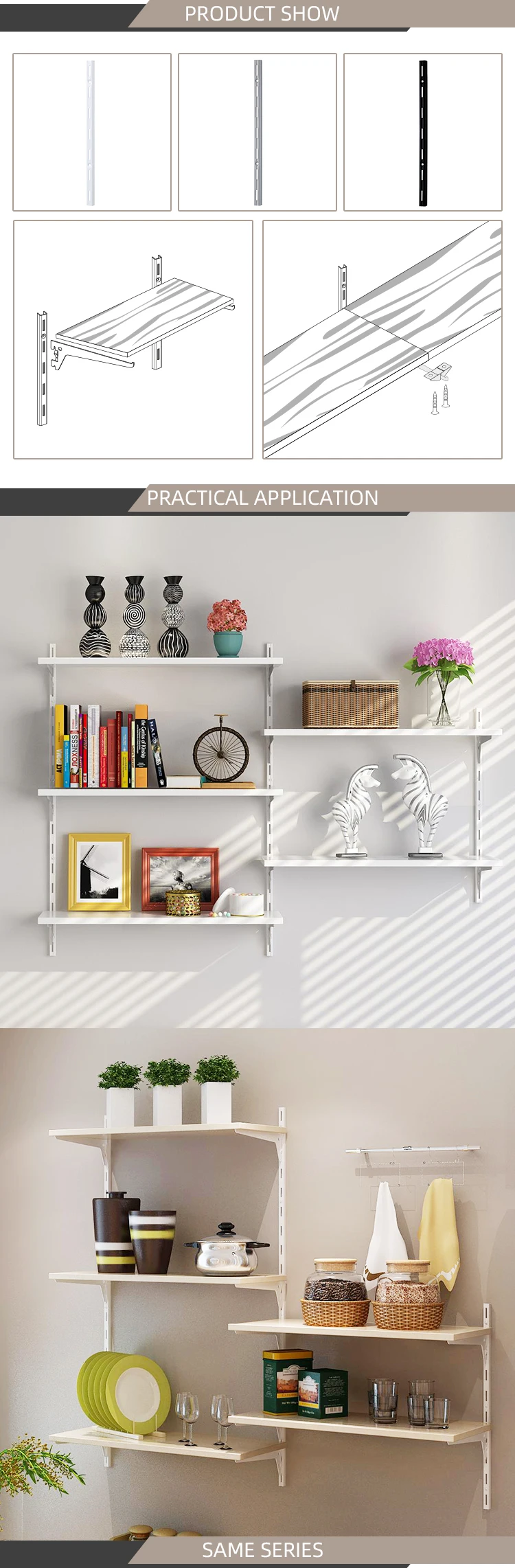 Sleek Durable Orifice Plate Wall Organizer Rack Storage Steel Shelf ...