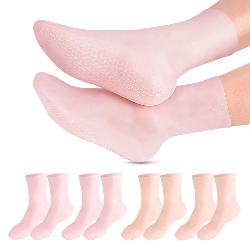 New Foot Dry Repairing Spa Crack Prevention Whitening Moisture Elasticity Soft Prosthetic Silicone Gel Stocking Sock