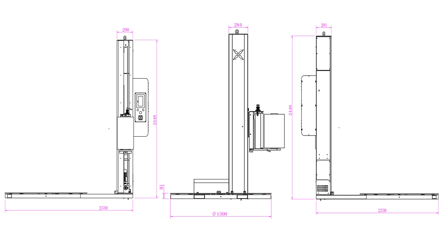 Fully Automatic Pallet Stretch Wrapping Machine Pallet Wrapper Pallet