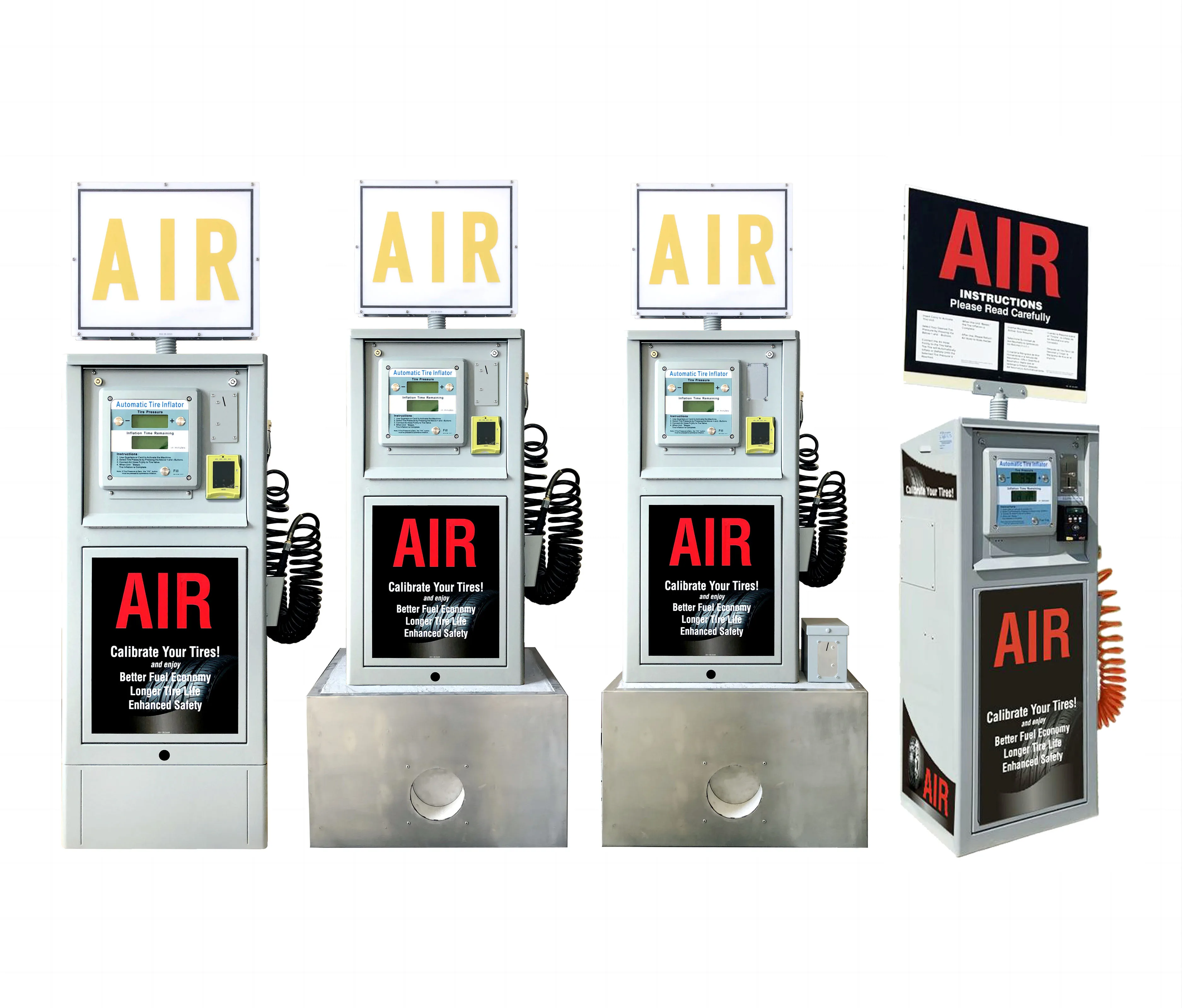 Fuel Station Ip66 Coin Operated G5 Tire Inflator Air Vending Machine