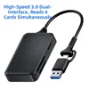 black USB30 card reader with reading-pearlescent bag packaging