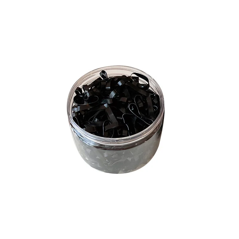 Одноразовая резинка для волос в коробке с резиновой лентой интернет-знаменитостей плотное черное маленькое кольцо Эластичные аксессуары оптовая продажа