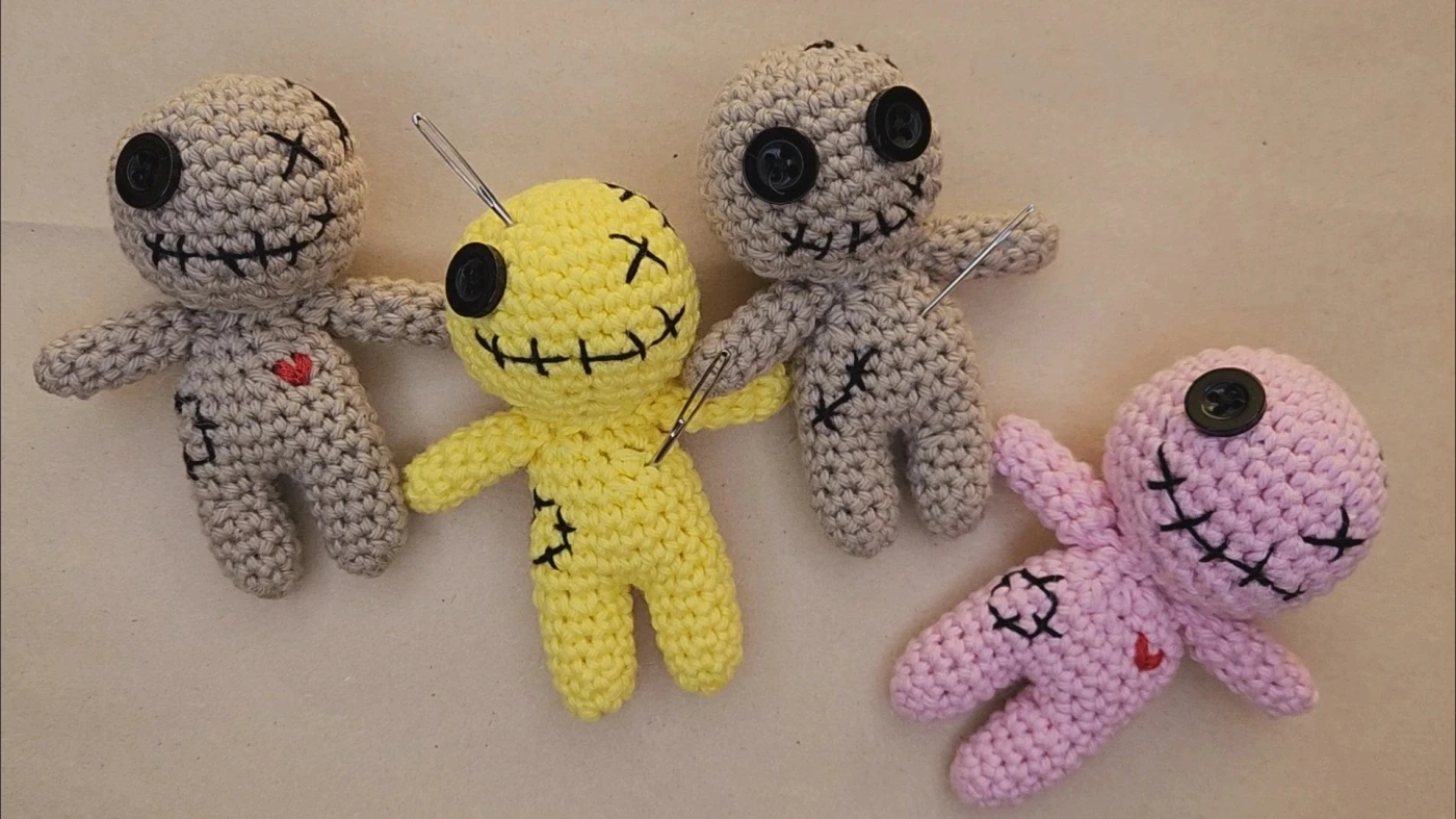 Voodoo Dolls Knitted Crochet Halloween Creepy Amigurumi Voodoo