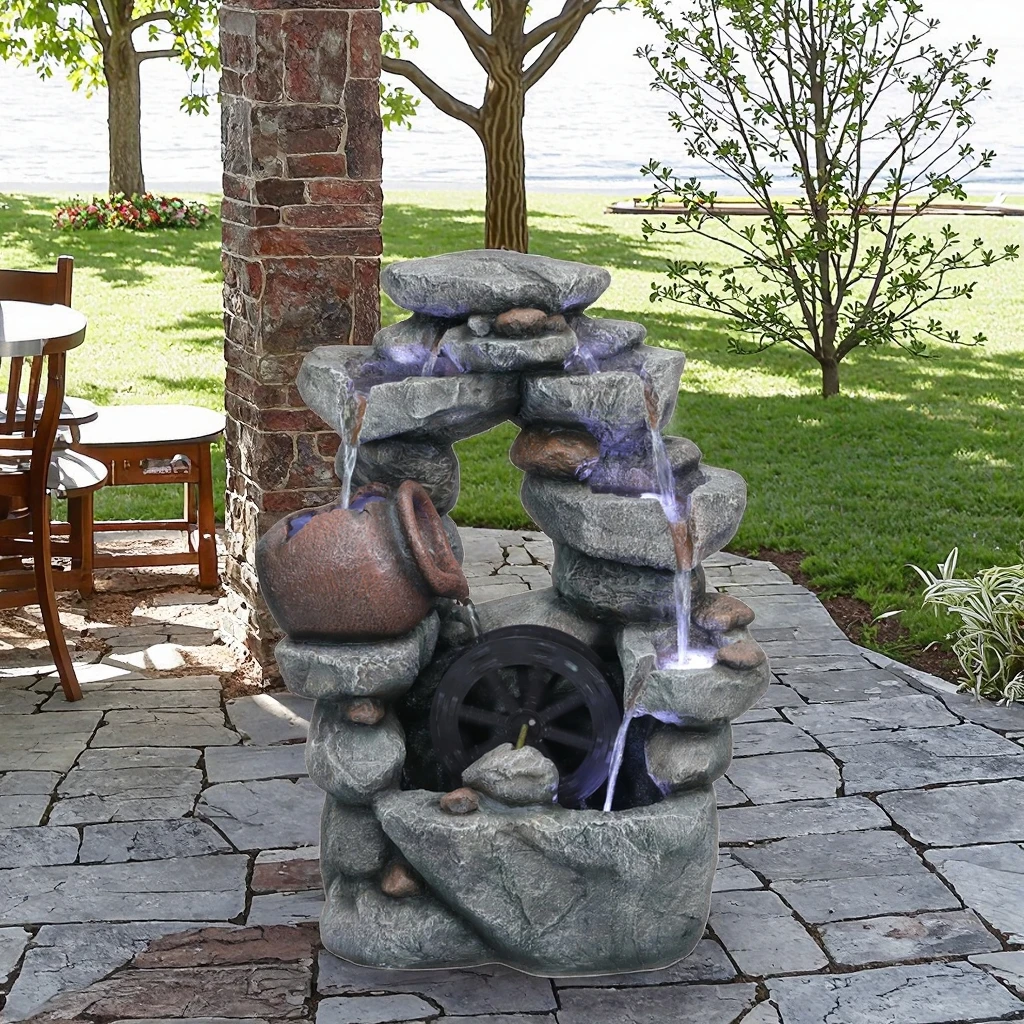 Indoor Artificial Waterfall Moroccan Fountain Home Decoration