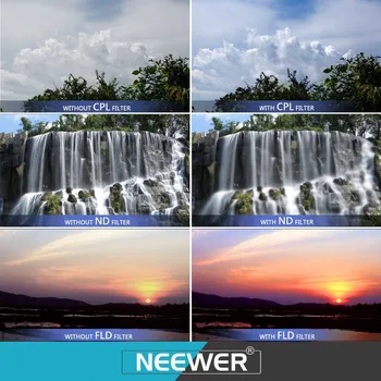 Neewer 55mm Professional UV CPL Fld Lens Filter+ND Neutral Density Filter (ND2/ND4/ND8) for A37 A55 A57 A65 A77 A100 detail image