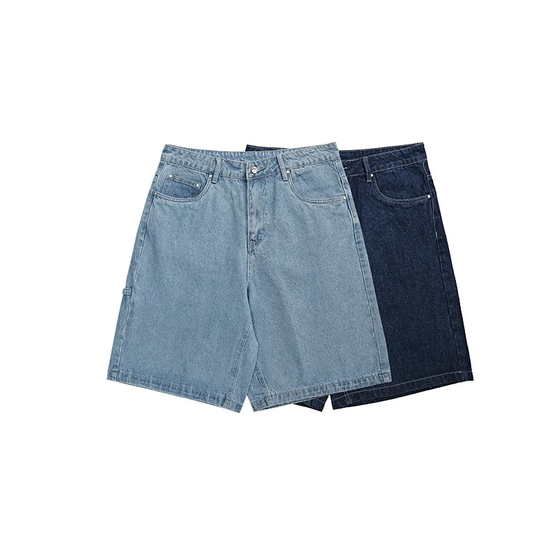 Wholesale Summer High Street Baggy Jean Shorts Custom Logo